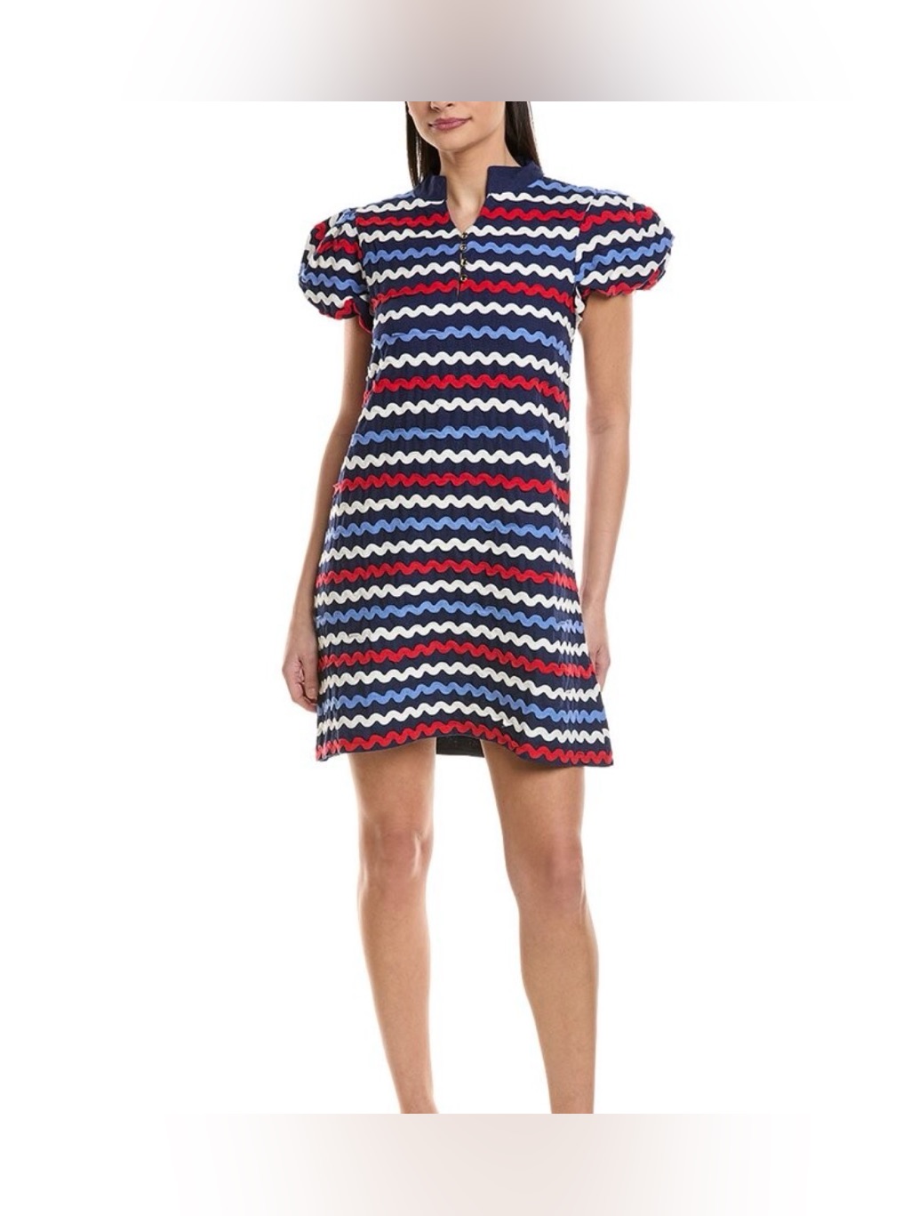 Sts Sail To Sable Ric-Rac Linen Blend Mini Dress July 4 Xs (Fits A Small)